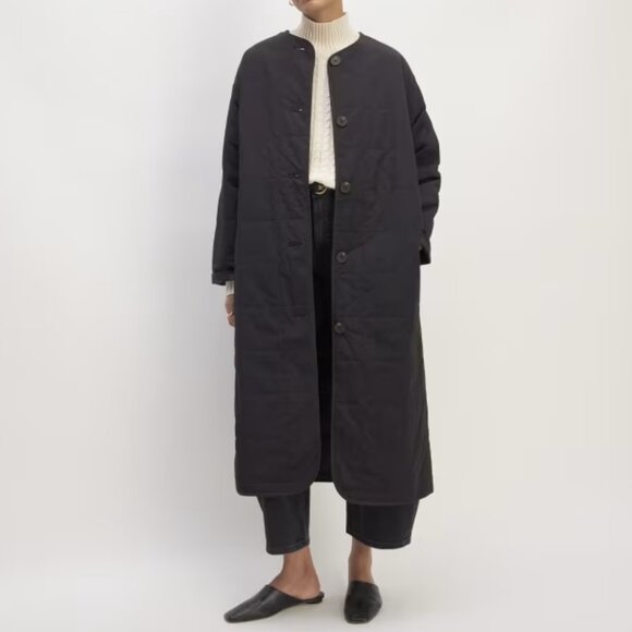 Everlane Jackets & Blazers - Everlane The ReNew Quilted Long Liner Jacket Black L